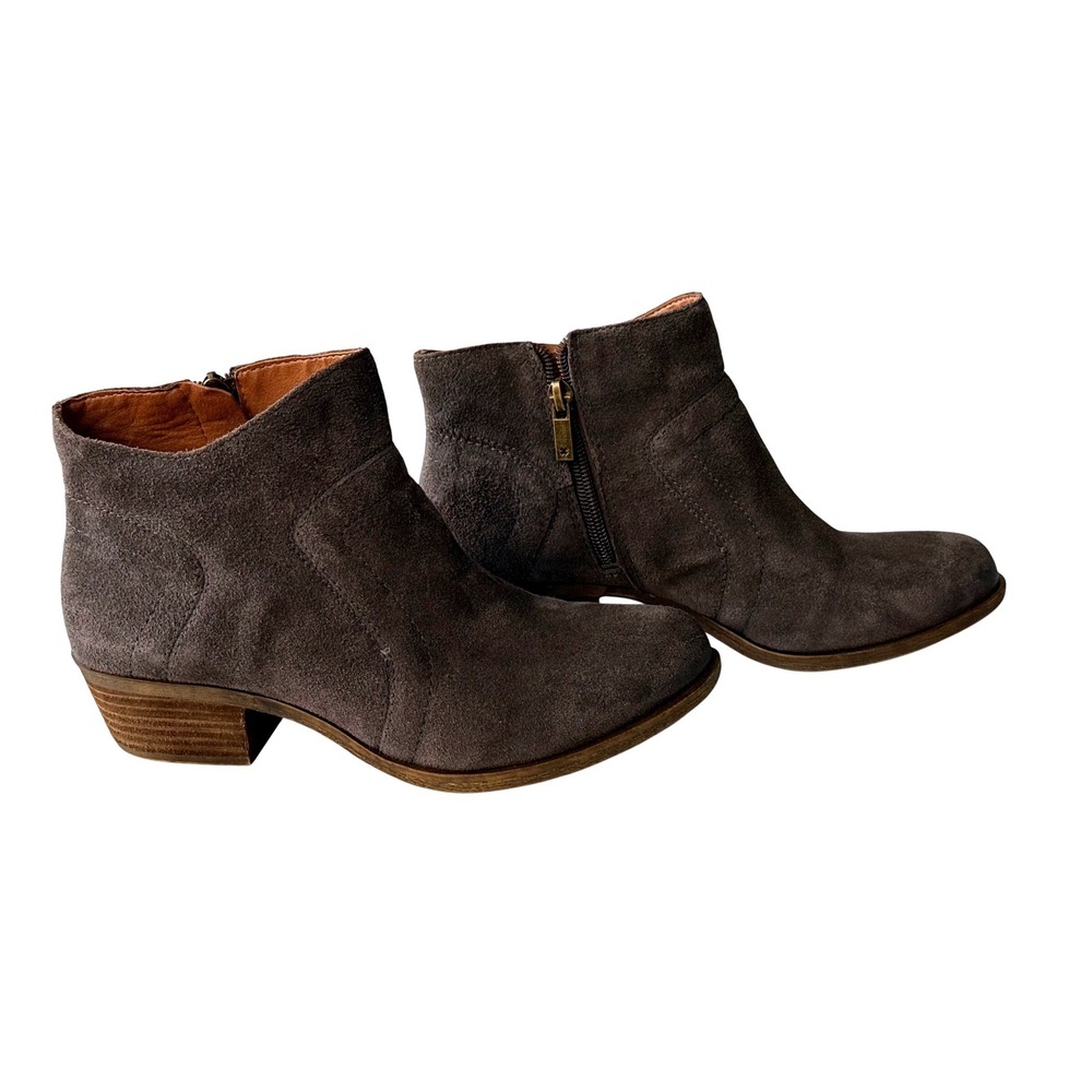 LUCKY BRAND Brolley Dark‎ Brown suede ankle booties women's boots size 7M